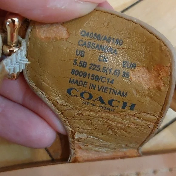 Coach Cassandra thong sandals size 55B - Picture 5 of 10